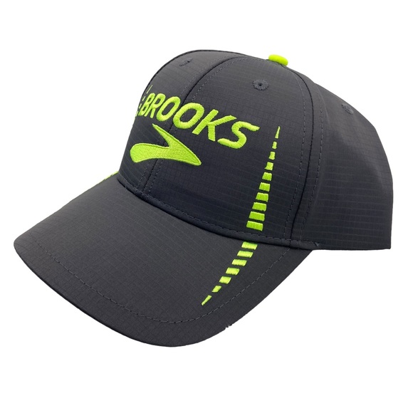 Cap America BROOKS Gray and Lime Green Baseball Cap Adjustable Golf Hat - Picture 3 of 7